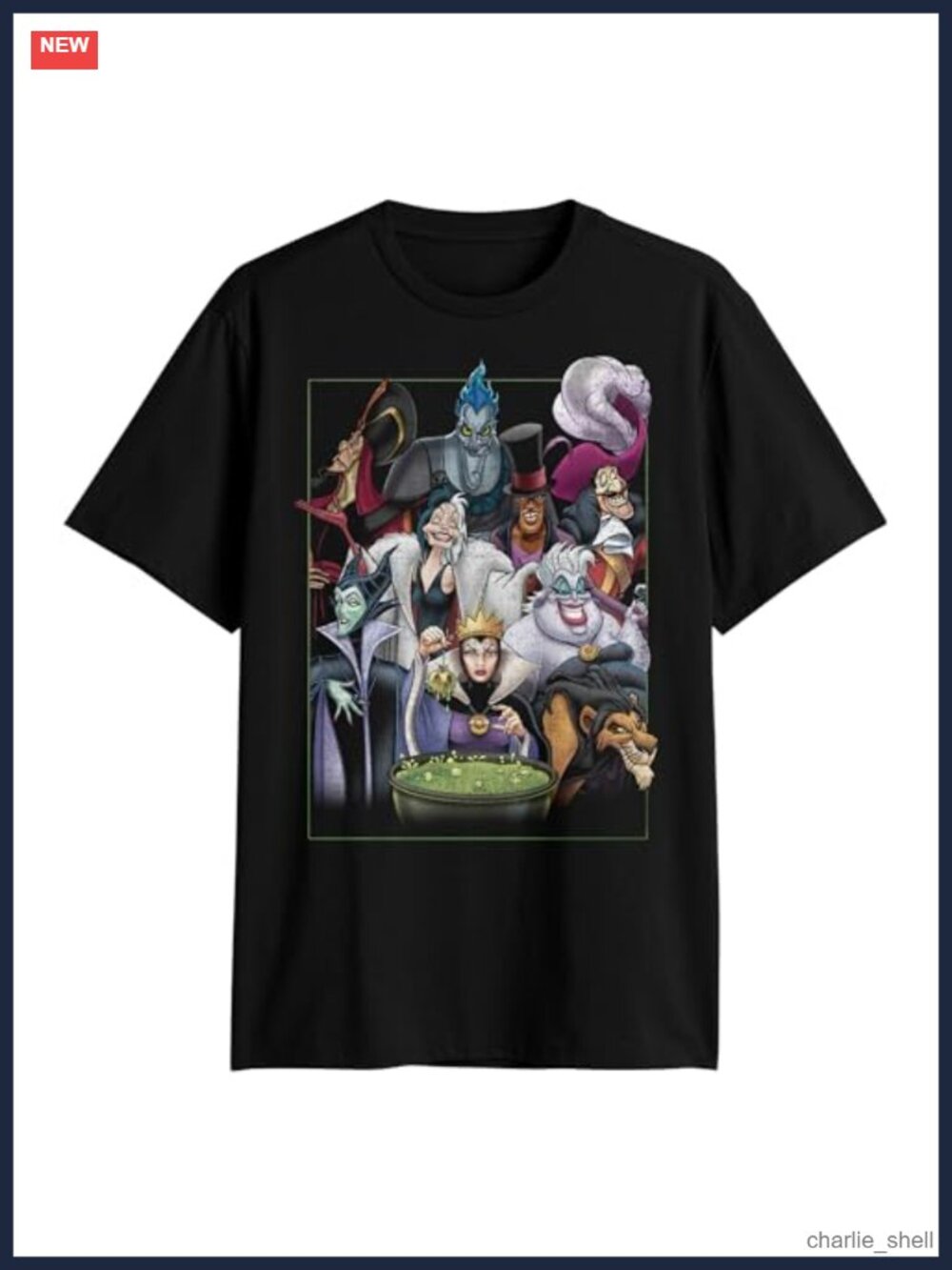 Disney Villains Graphic Tee Crew Neck Short Sleeve Mens Casual T-Shirt